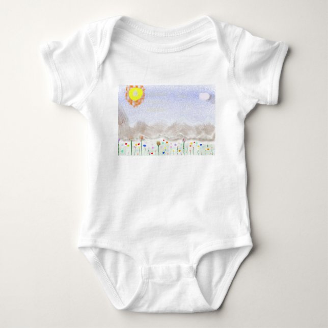 Para Bebê Body Infantil de Arte Impressionista (Frente)