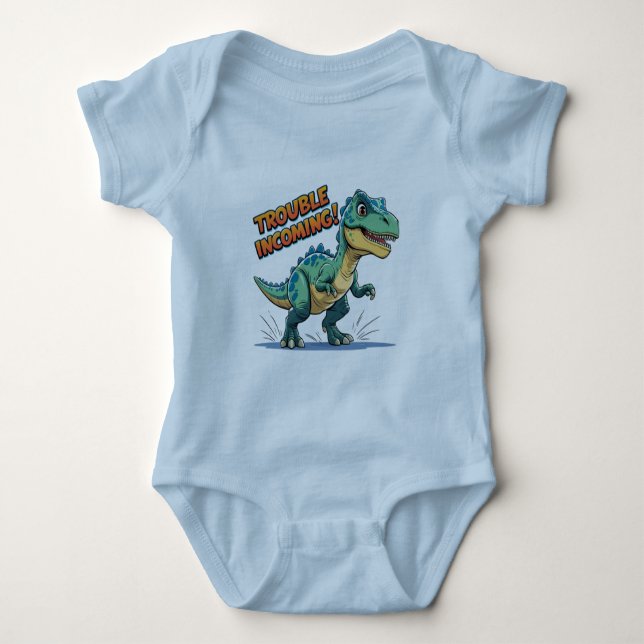 Para Bebê Body Infantil de Dinossauro Fofo – Problemas à Vis (Frente)