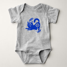 Para Bebê Body Infantil de Gato Azul Divertido – CozyBun