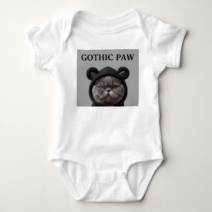 Para Bebê Body Infantil de Gato com Capuz Estilo Urbano Lega