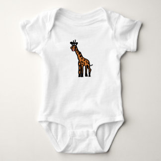 Para Bebê Body Infantil de Girafa Desenhada à Mão Fofa e Exc