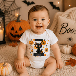 Para Bebê Body Infantil de Halloween – Gatinho Preto Persona