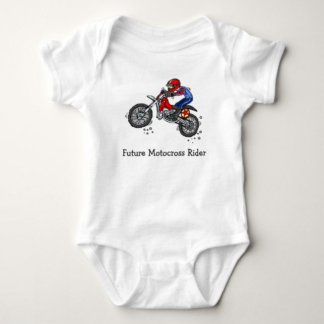 Para Bebê Body Infantil de Motocross Dirt Bike (Frente)