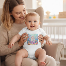 Para Bebê Body Infantil de Sereia de Aquarela Fofo Debaixo d