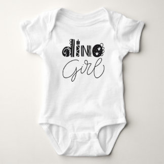 Para Bebê Body Infantil Dino Girl - Gráfico de Dinossauro Fo