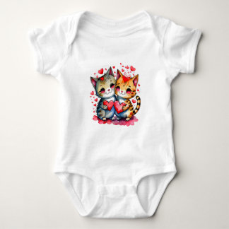 Para Bebê Body Infantil Dois Gatos Apaixonados – Presente pa