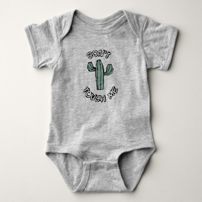 Para Bebê Body Infantil Funny Cactus - Não Me Toque (Frente)