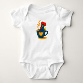 Para Bebê Body Infantil Galo de Barcelos Café –