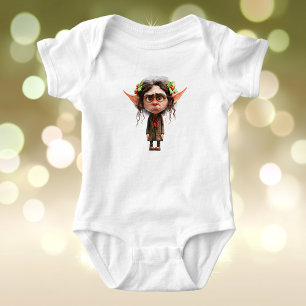 Para Bebê Body Infantil Gata Senhora Elfo de Natal