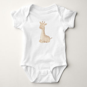 Para Bebê Body Infantil Girafa Fofa – Safari Neutro Macio O