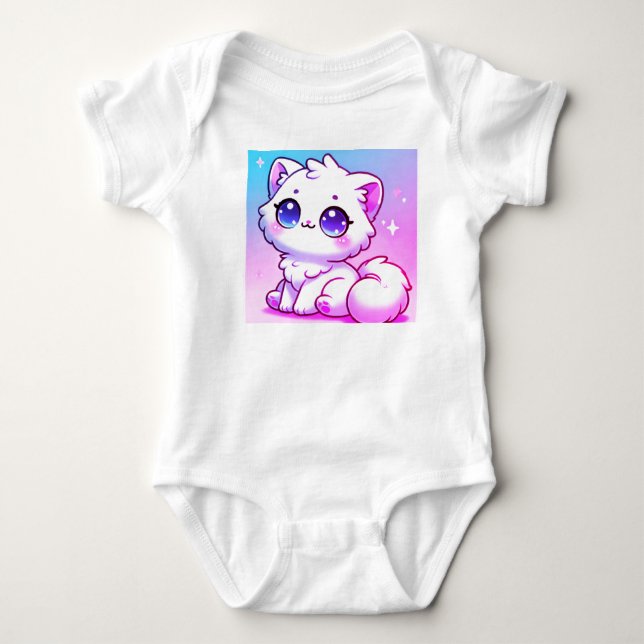 Para Bebê Body Infantil Kawaii Kitty Baby (Frente)