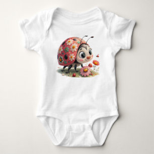 Para Bebê Body Infantil Menina Joaninha Fofa - Doce Natureza