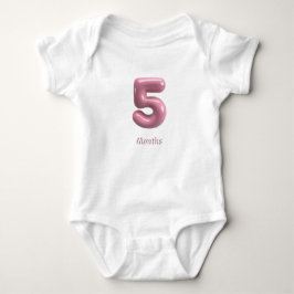 Para Bebê Body Infantil Número 3D Rosa 5 - 5 Meses