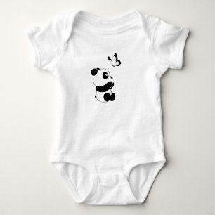 Para Bebê Body Infantil Panda Fofo e Borboleta