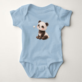 Para Bebê Body Infantil Panda – Urso Preto e Branco Fofo 🐼