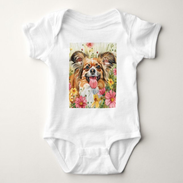 Para Bebê Body Infantil Papillon – Aquarela (Frente)