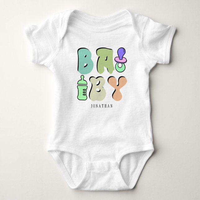 Para Bebê Body Infantil Personalizado Divertido e Adorável c (Frente)