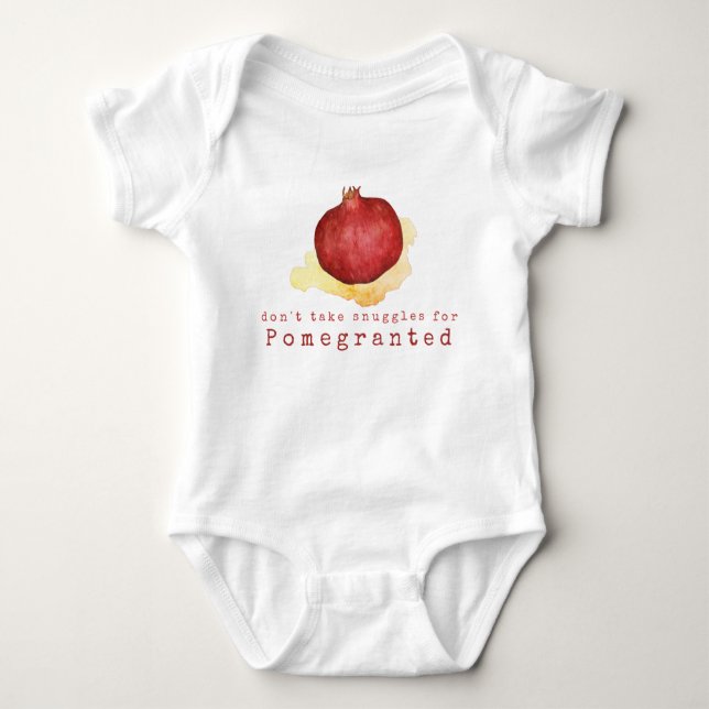 Para Bebê Body Infantil Punho de Fruta Romã Fofo (Frente)