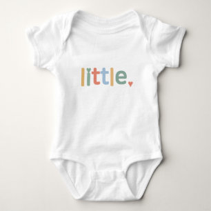 Para Bebê Body Infantil Retro Little Baby Arco-íris Pastel