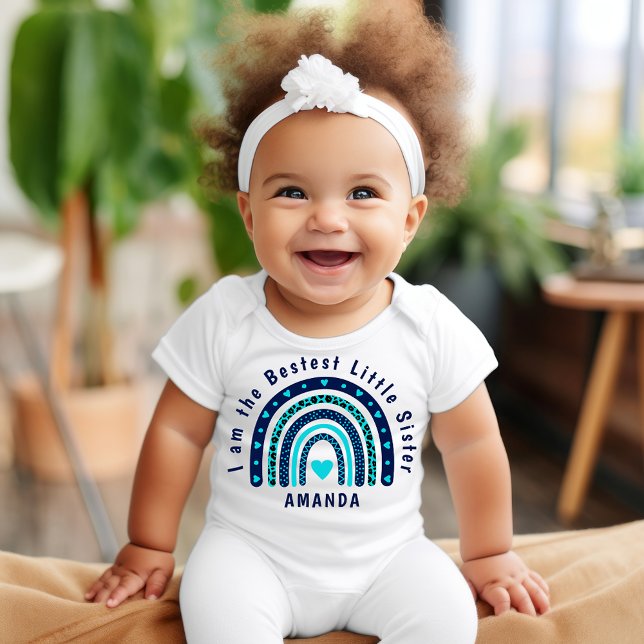 Para Bebê Body Infantil "The Bestest Little Sister Baby" Jer (Criador carregado)