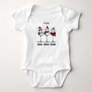 Para Bebê Body Infantil Trio de Boneco de Neve Personaliza
