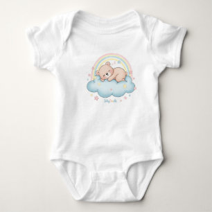 Para Bebê Body Infantil Urso Sonolento Caprichoso na Nuvem