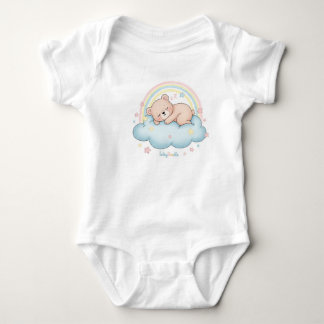 Para Bebê Body Infantil Urso Sonolento Caprichoso na Nuvem
