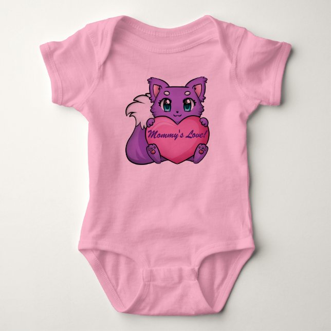 Para Bebê Body Macacão da Mamãe Amor Menina (Frente)