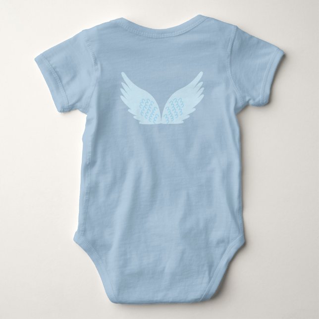 Para Bebê Body Manga-Baby Bodysuit Asas (Verso)