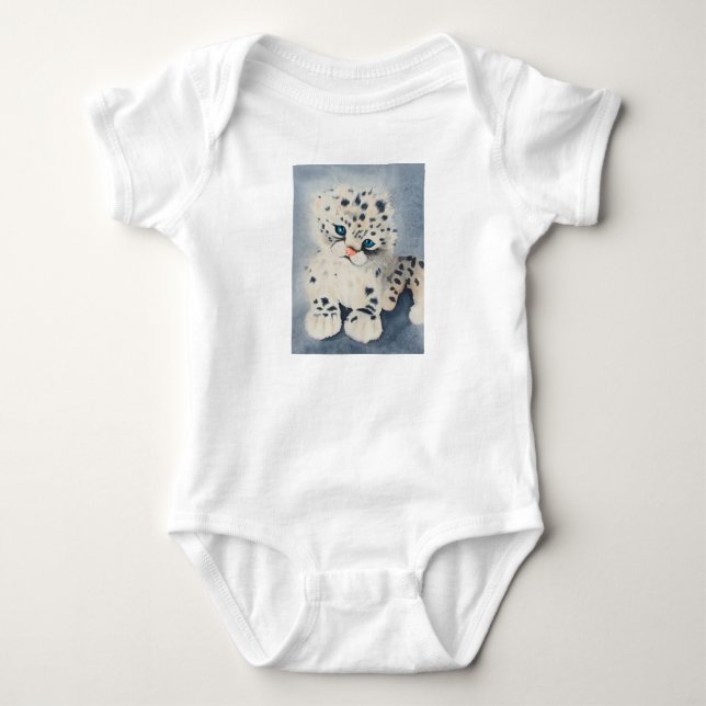 Para Bebê Body Snow Leopard for a baby (Frente)