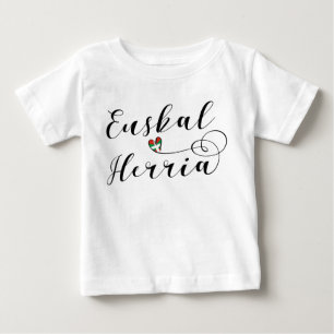 Para Bebê Camiseta Basque Euskal Herria do coração do paí