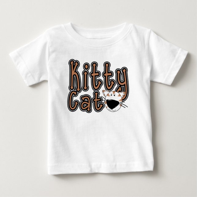 Para Bebê Camiseta bonito e presentes do gato do gatinho (Frente)
