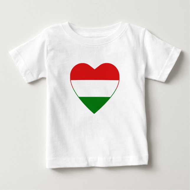Para Bebê Camiseta cardíaca da Hungria (Frente)