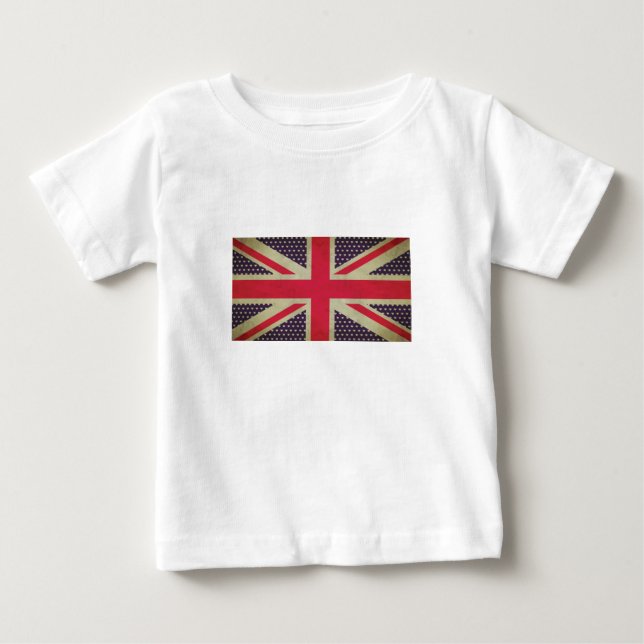 Para Bebê Camiseta da bandeira de Union Jack (Frente)