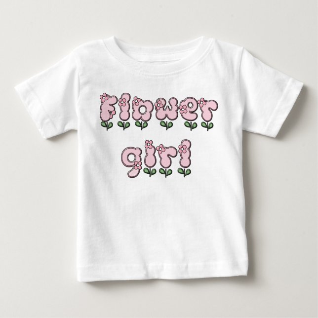 Para Bebê Camiseta da Flor Girl (Frente)