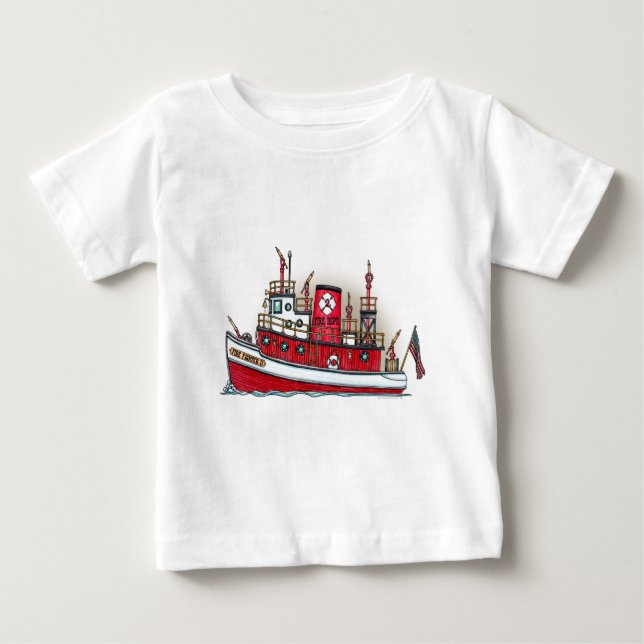 Para Bebê Camiseta de bombeiros (Frente)