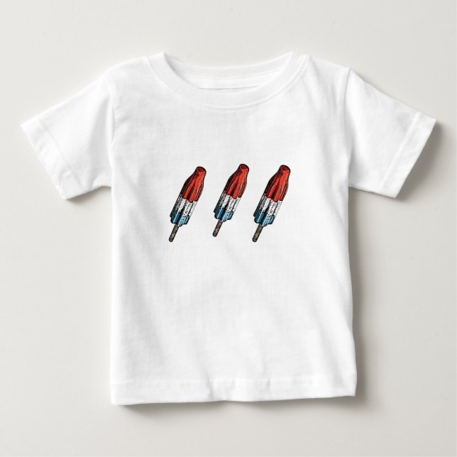 Para Bebê camiseta de pop de picolé-bomba (Frente)