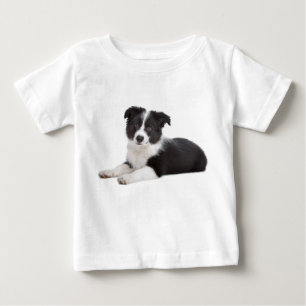 Para Bebê Camiseta do Cão Cachorro da Fronteira do Amor
