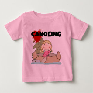 Para Bebê Camiseta e presentes Canoeing do coração