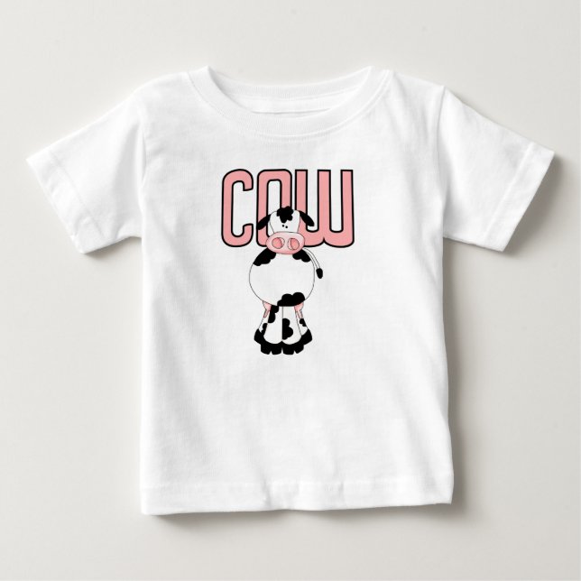 Para Bebê Camiseta e presentes da vaca (Frente)