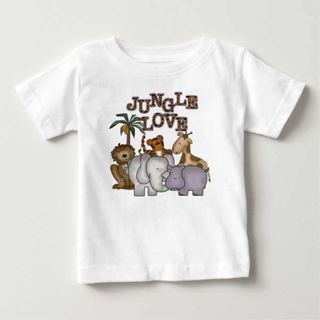 Para Bebê Camiseta e presentes do amor da selva (Frente)
