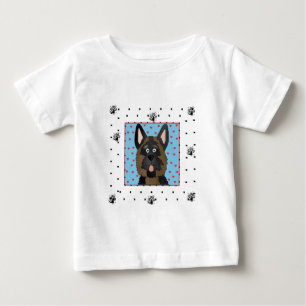 Para Bebê Camiseta e presentes do cão de german shepherd