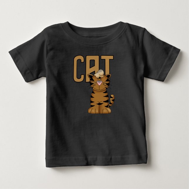 Para Bebê Camiseta e presentes do gato (Frente)