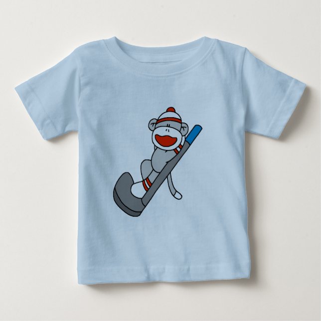 Para Bebê Camiseta e presentes do golfe do macaco da peúga (Frente)
