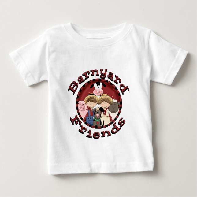 Para Bebê Camiseta e presentes dos amigos do Barnyard (Frente)