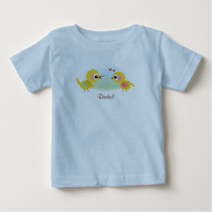 Para Bebê Camiseta infantil dos pombos
