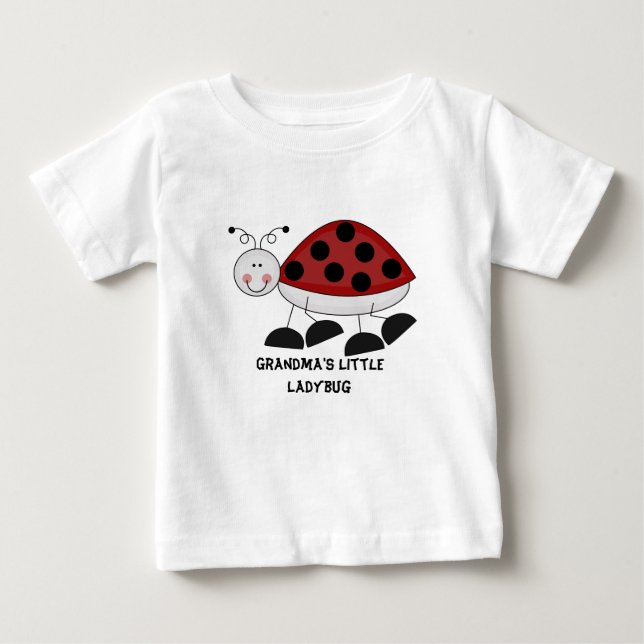 Para Bebê Camiseta Ladybug da avó (Frente)