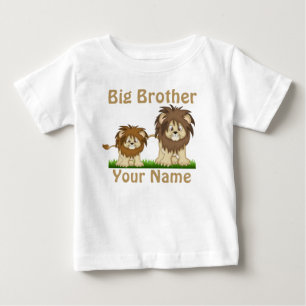 Para Bebê Camiseta Personalizada do Big Brother Lion