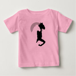 Para Bebê camiseta rapariga cavalos a correr juntos