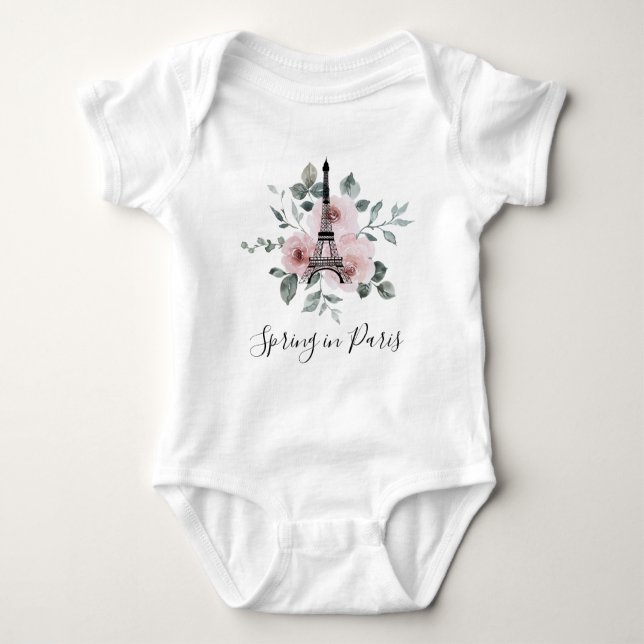 Para Bebê Charm Baby Body Personalizável - Parisiense (Frente)
